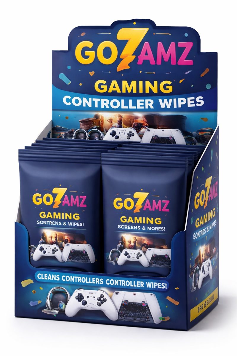 GoZAMZ gaming controller wipes display box